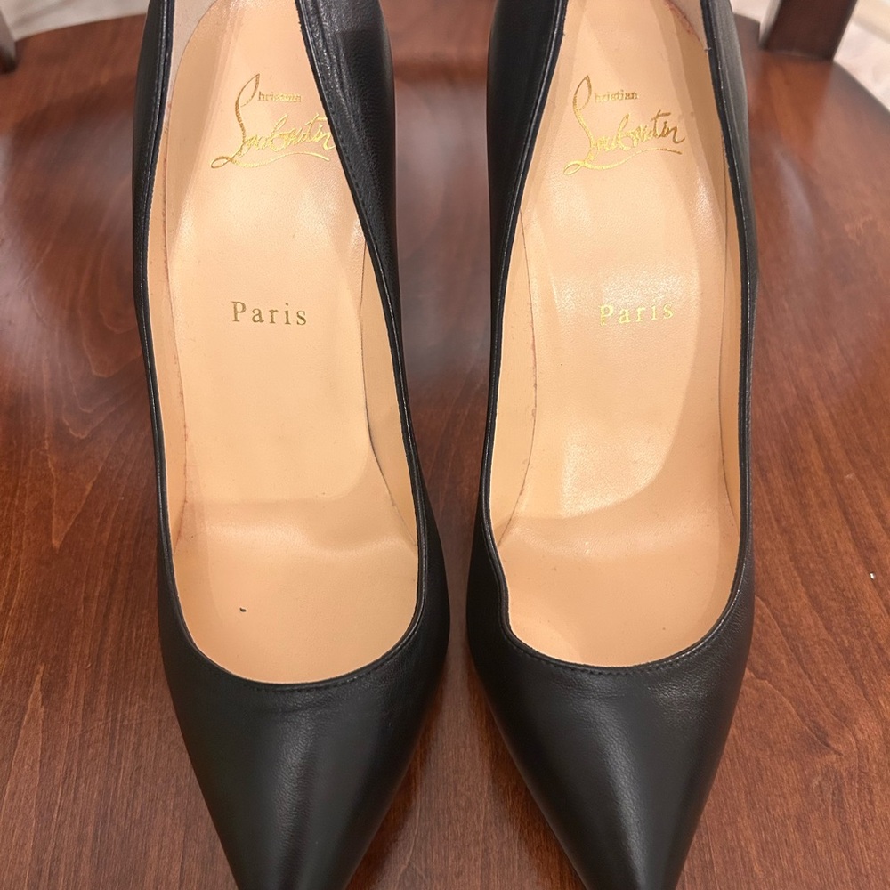 Christian Louboutin Black Leather Heels